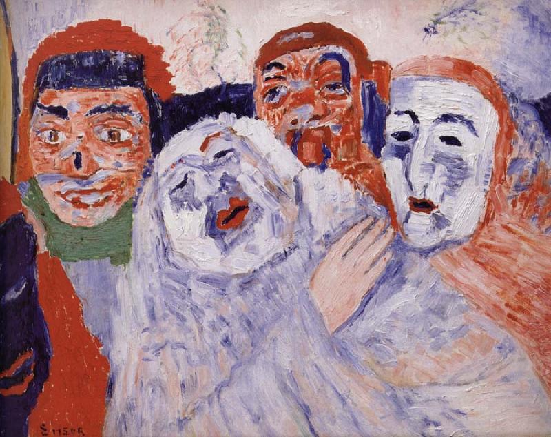 James Ensor Singing Masks oil painting image
